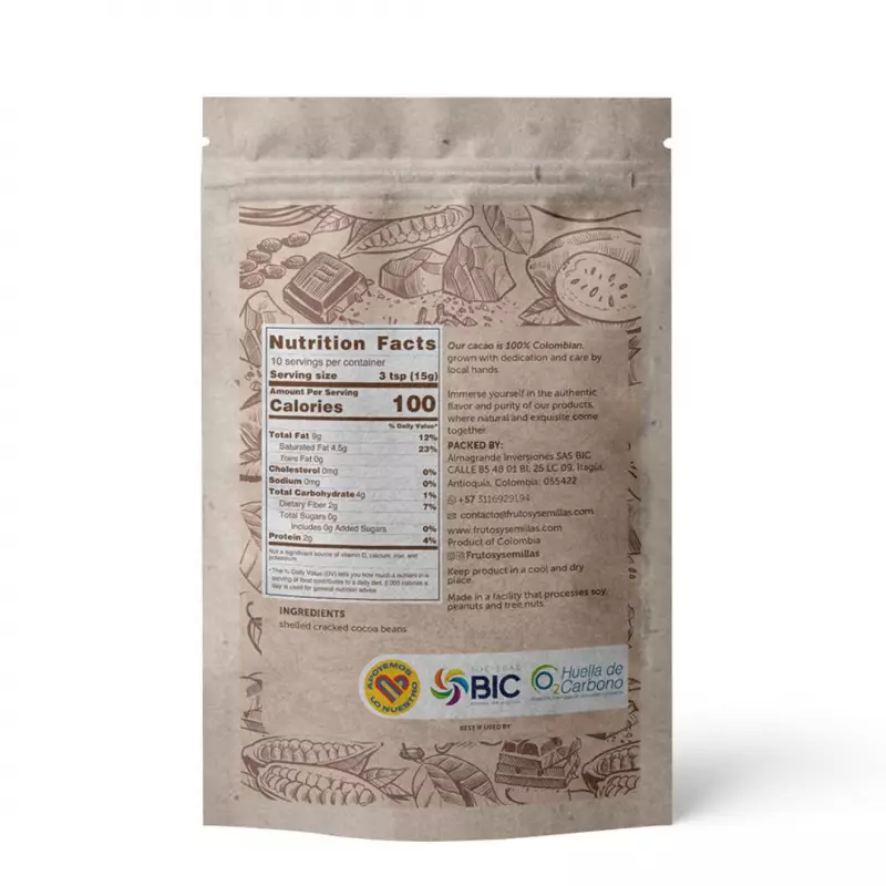 Cocoa nibs - 5.29 oz - Natural - Crunchy - Healthy - Intense