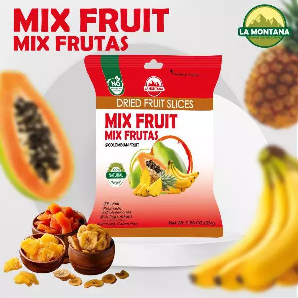 Mix Fruit dried snacks - 0.88 oz - 100% fruit natural - No sugar addied - Gluten Free