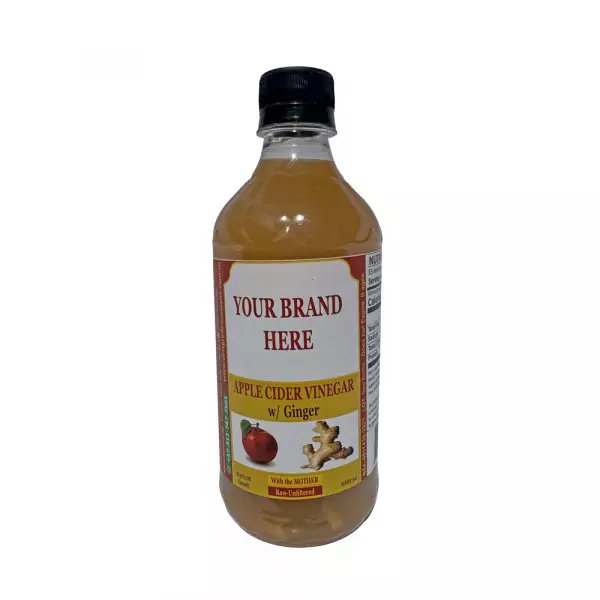 Apple Cider Vinegar, w/ mother, unfiltered, w/  Ginger 16,9 oz.