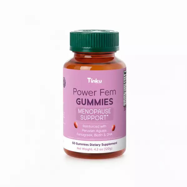 Tinku | PowerFem Balance Gummies | Women’s Hormone Support | 4.2 oz
