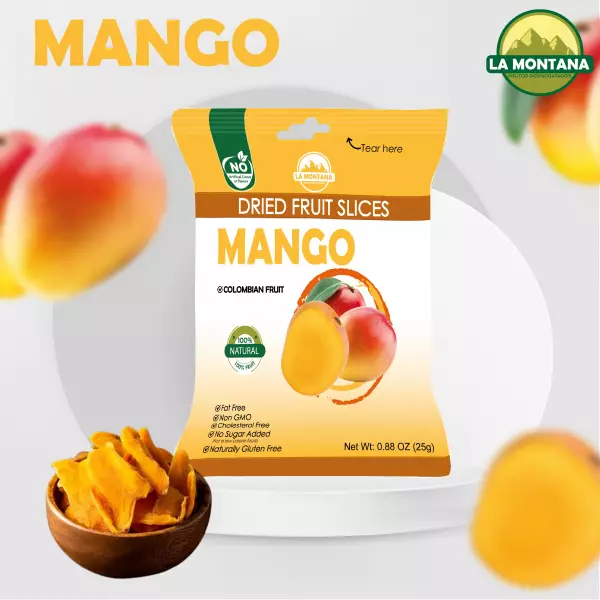 Mango dried snacks - 0.88 oz - 100% fruit natural - No sugar addied - Gluten Free