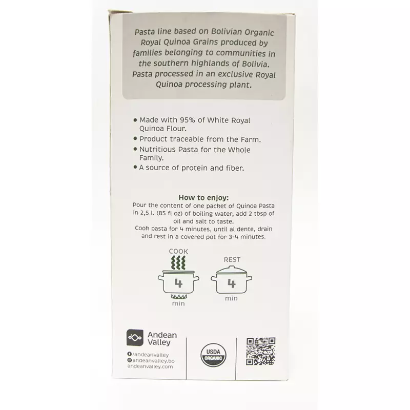 Andean Valley | Organic Quinoa Pasta | 10.5oz E