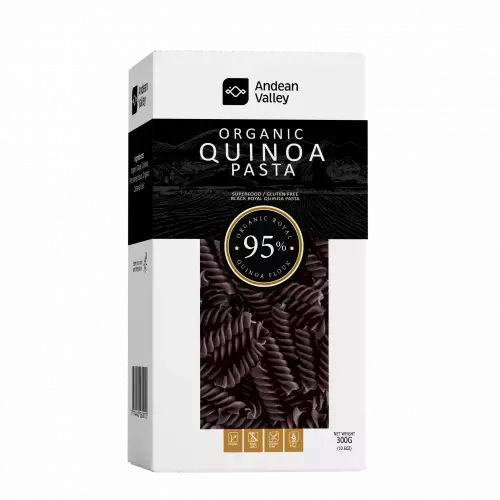 Andean Valley | Organic Quinoa Pasta Black | 12 oz | Gluten Free and Vegan- Non E