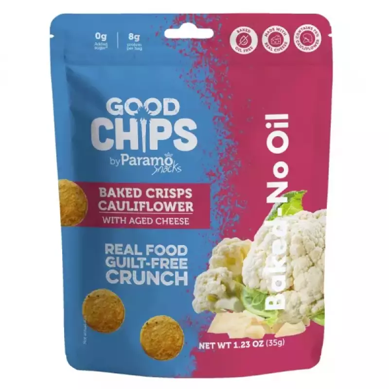 Baked Cauliflower Cheese Crisps 1.23oz Snack - Vegetarian. no oil. no added sugar. gluten free E