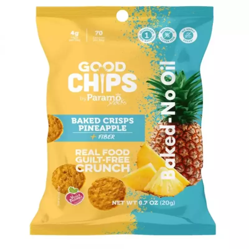 Baked Pineapple Crisps 0.7oz Snack - Vegan. no oil. no added sugar. gluten free E