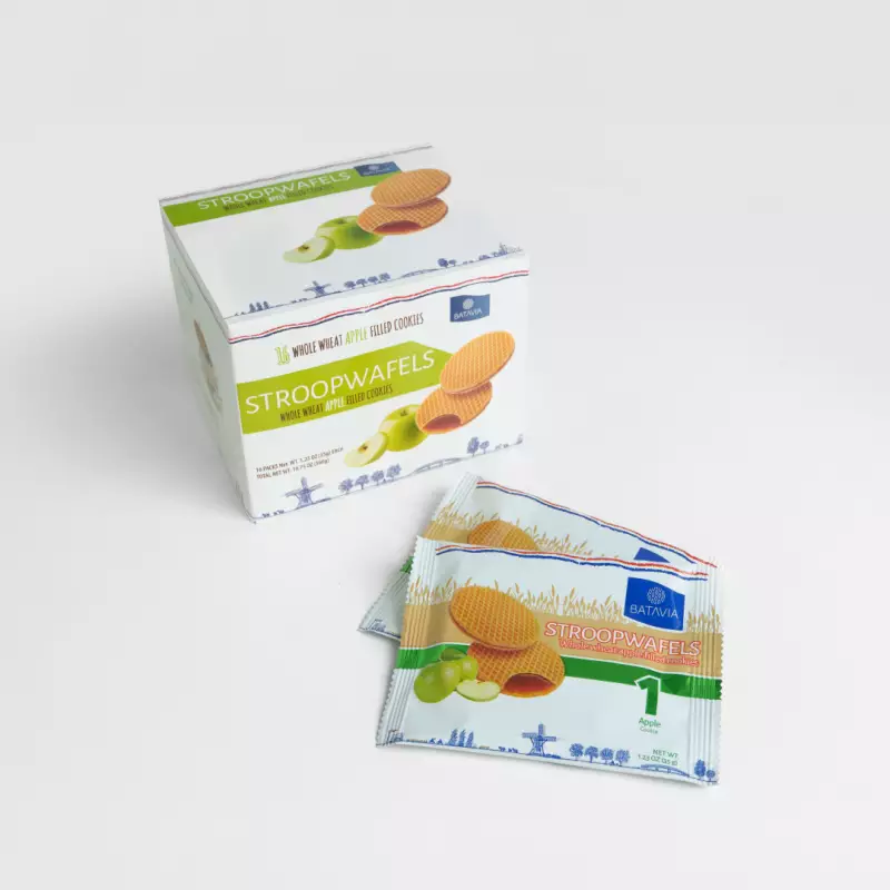 Batavia Foods | Stroopwafels Whole Wheat Apple Filled Cookies | 16 Units | 19,75 Oz E