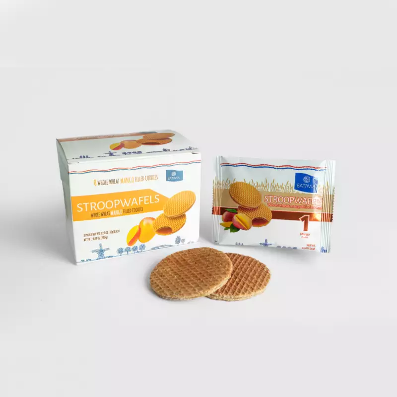 Batavia Foods | Stroopwafels Whole Wheat Mango Filled Cookies | 16 Units | 9,75 Oz E