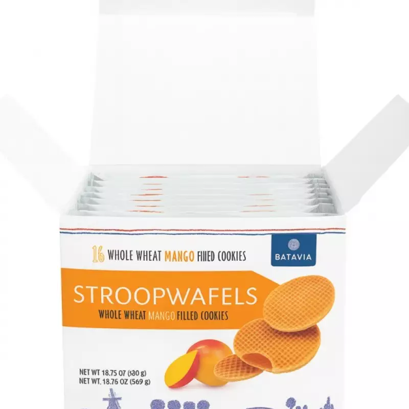 Batavia Foods | Stroopwafels Whole Wheat Mango Filled Cookies | 16 Units | 9,75 Oz E