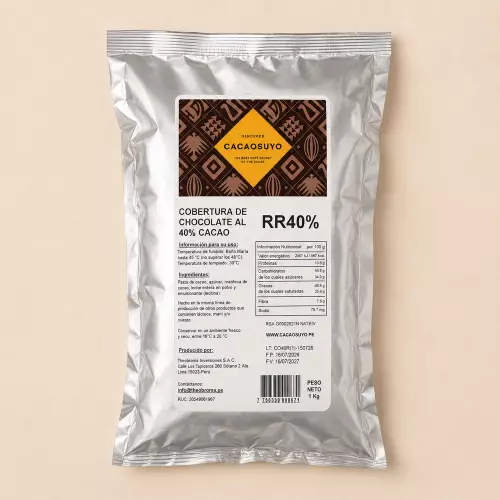 Cacaosuyo 40% Rupa Rupa Cocoa Chocolate Coating with milk - 35.27 oz