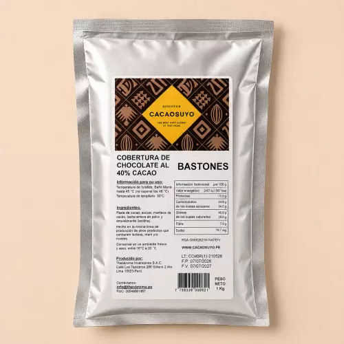 Cacaosuyo 40% Rupa rupa Cocoa Chocolate Sticks - 35.27 oz
