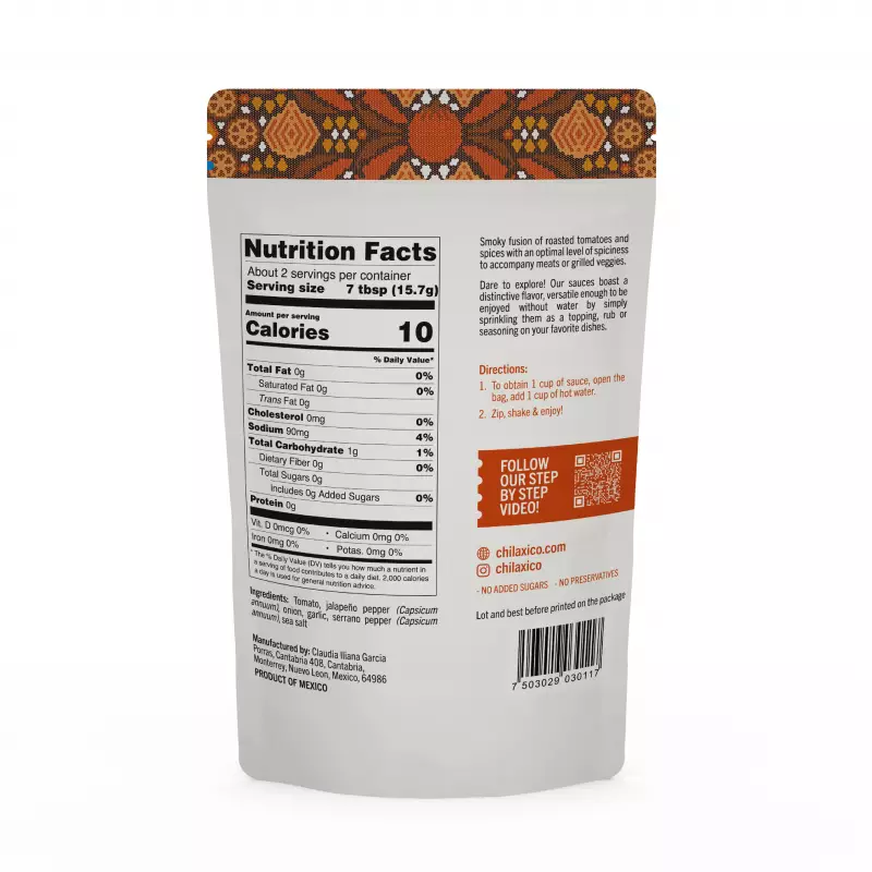 Chilaxico | Freeze dried mexican salsa, Molcajete style | 1.06 oz
