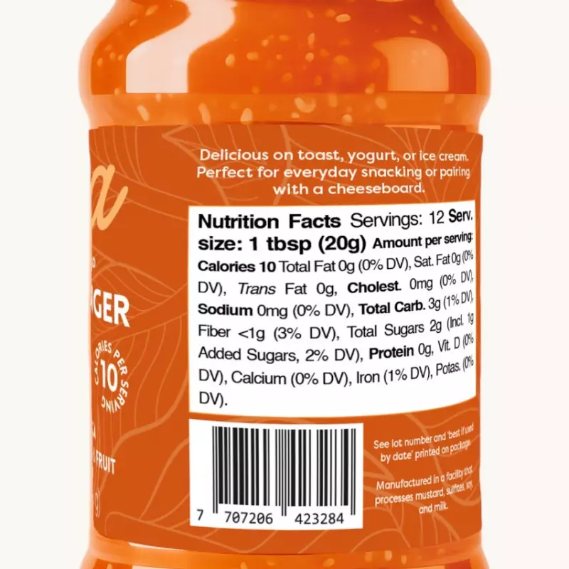 Comestibles Ya|Superfruit spread Orange and Ginger|8.47 oz