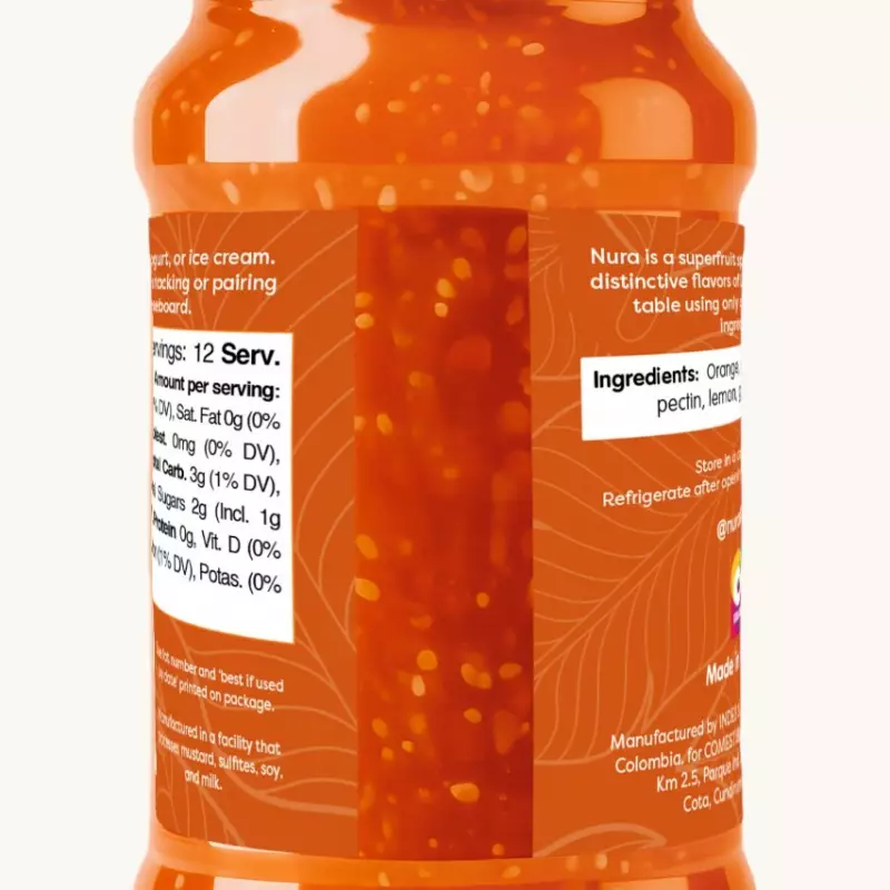 Comestibles Ya|Superfruit spread Orange and Ginger|8.47 oz