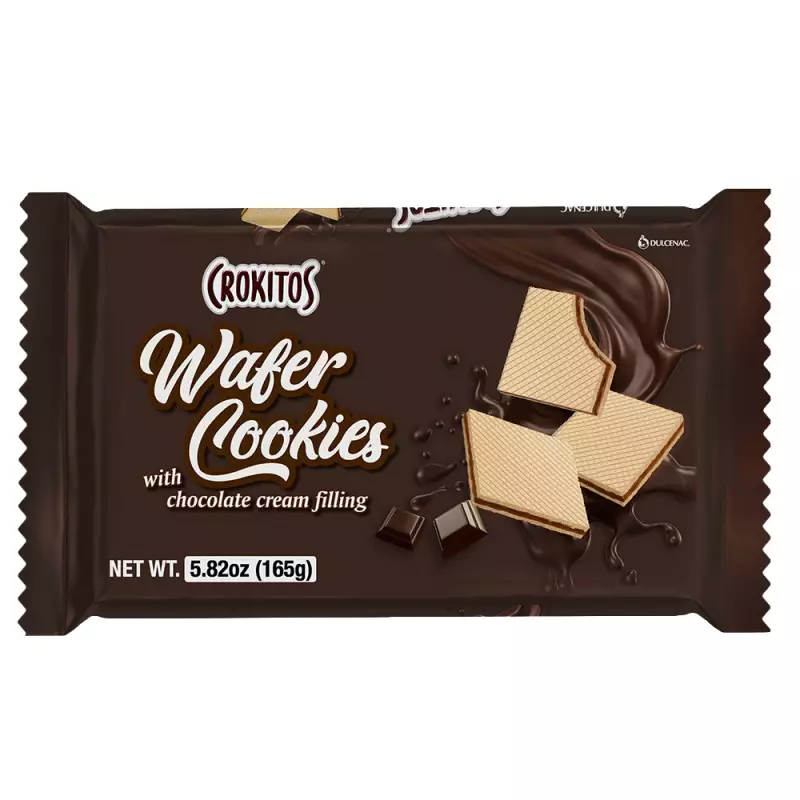 Crokitos | Wafer cookie filled with chocolate-flavored cream | 5.82 oz E