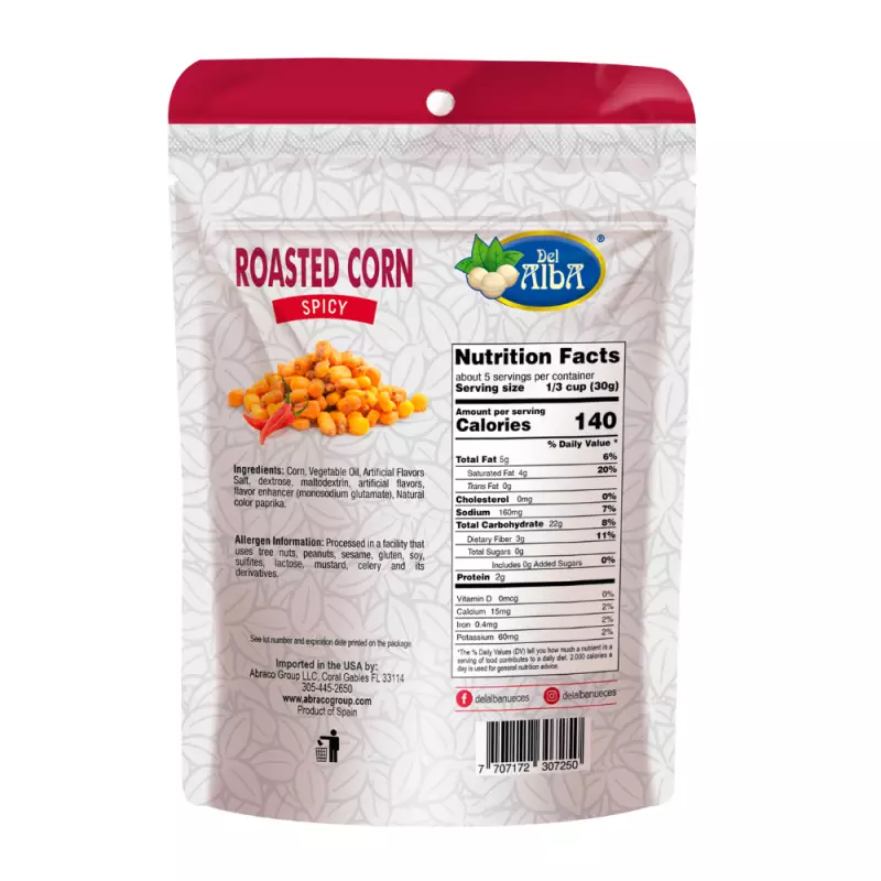 Del Alba | Spicy Roasted Corn | 4.94 oz | E