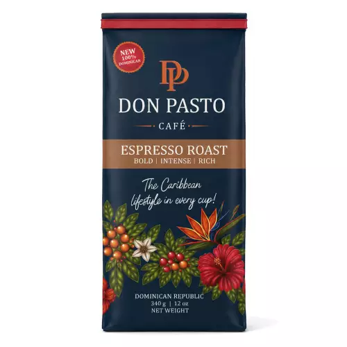 Don Pasto Cafe Espresso Roast - 12 oz - 100% cafe arabica