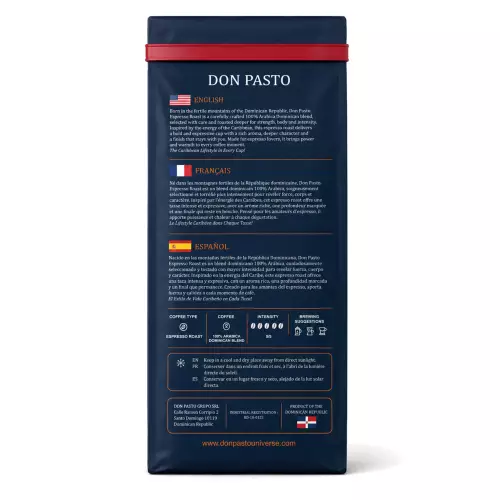 Don Pasto Cafe Espresso Roast - 12 oz - 100% cafe arabica