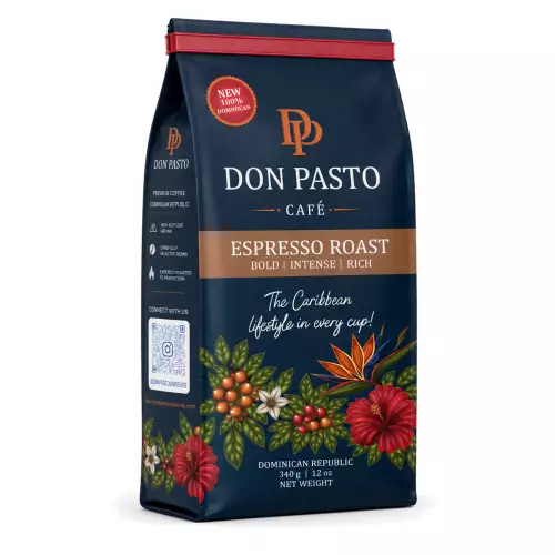 Don Pasto Cafe Espresso Roast - 12 oz - 100% cafe arabica