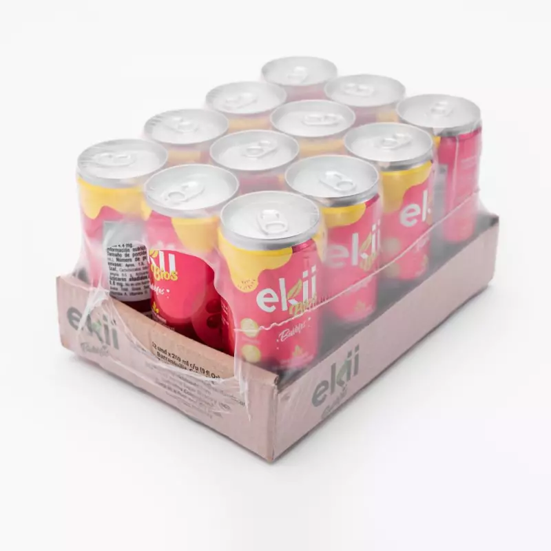 Ekii Bios | Sweet Passion Fruit & Strawberry Sparkling Soda | 10.5 oz | 12 Pack E