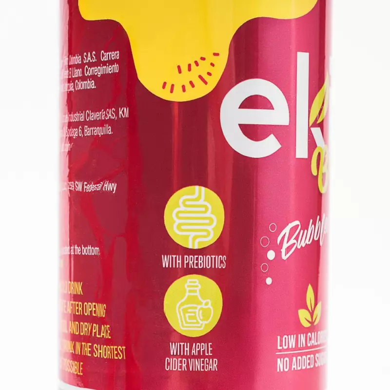 Ekii Bios | Sweet Passion Fruit & Strawberry Sparkling Soda | 10.5 oz | 12 Pack E