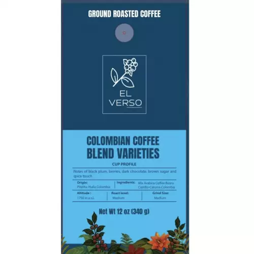 El Verso-Ground Roasted Coffee 12 Oz - Colombia Blend Varieties
