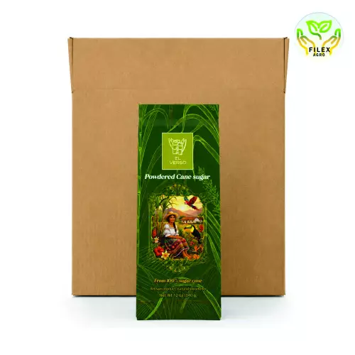 El Verso-Powdered Cane Sugar, 12 Oz, pure natural cane Juice unrefinated, Minerals and Vitamins