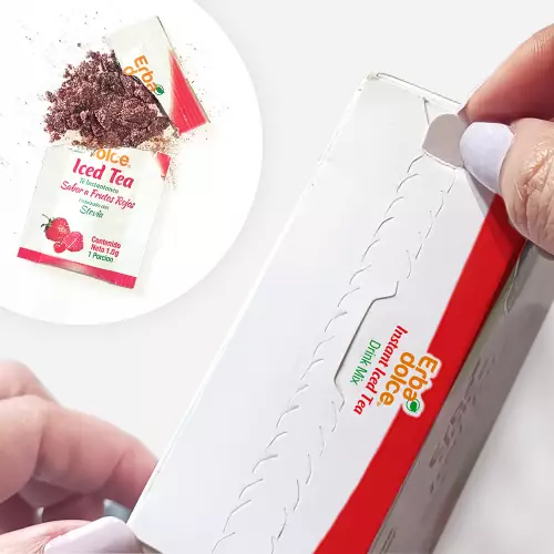 Erbadolce - Instant iced tea Drink Mix Red Fruits flavor - 1.06 oz - Sugar free - keto friendly