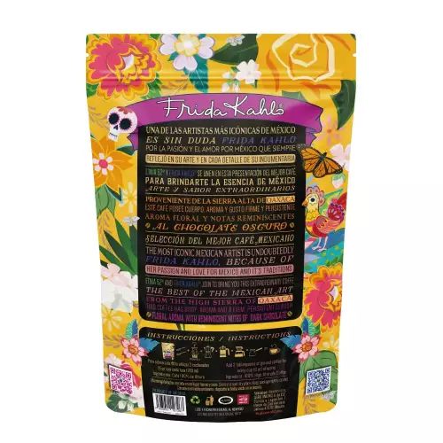 ETNIA 52 Frida Kahlo Oaxaca Dark Roast Ground Coffee 12oz: Dark Chocolate & Caramel E