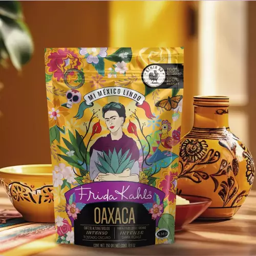 ETNIA 52 Frida Kahlo Oaxaca Dark Roast Ground Coffee 12oz: Dark Chocolate & Caramel E