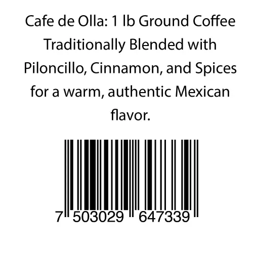 ETNIA 52-Ground Coffee Traditionally Blended with Piloncillo, Cinnamon, and Spices 1lb E