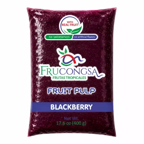 Frucongsa-Blackberry- Pulp-400 g per unit-Zero sugar-No artificial colors-No artificial flavors