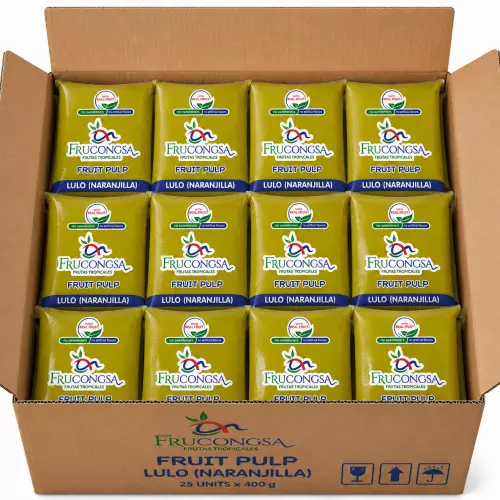Frucongsa-lulo - Pulp-400 g per unit-Zero sugar-No artificial colors-No artificial flavors