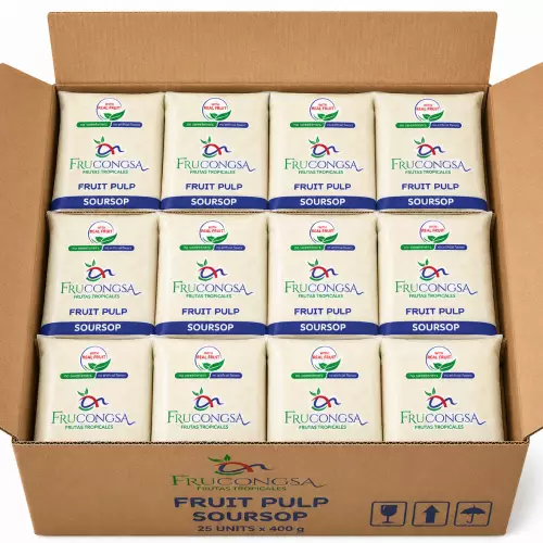 Frucongsa-soursop - Pulp-400 g per unit-Zero sugar-No artificial colors-No artificial flavors