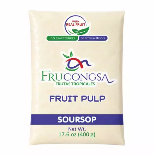 Frucongsa-soursop - Pulp-400 g per unit-Zero sugar-No artificial colors-No artificial flavors