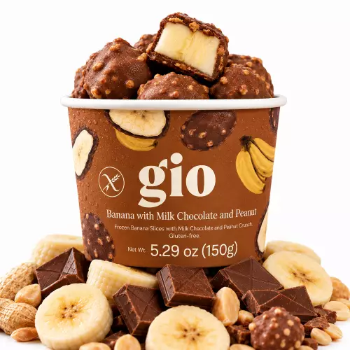 GIO | Banana with Milk Chocolate and Peanut | 5.29 oz (150 g)