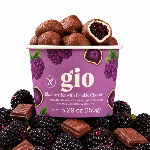 GIO | Blackberries with Double Chocolate | 5.29 oz (150 g)