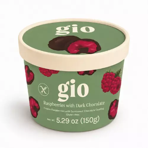 GIO | Raspberries with Dark Chocolate | 5.29 oz (150 g)