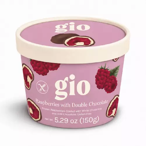GIO | Raspberries with Double Chocolate | 5.29 oz (150 g)