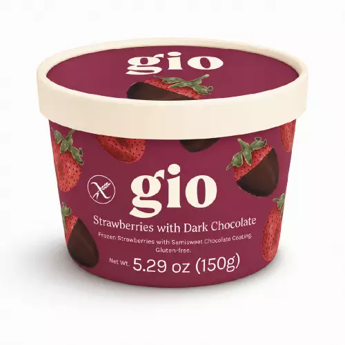 GIO | Strawberries with Dark Chocolate | 5.29 oz (150 g)