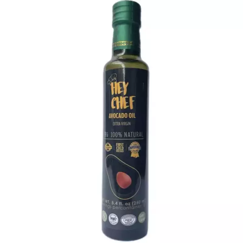 Hey Chef | Avocado Oil | Natural flavor | Extra Virgin | 100% natural |  Vegan | 8.4 Oz E.