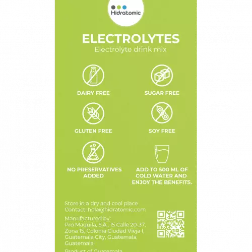 Hidratomic - Electrolyte Mix - Lemon Flavored - Zero Sugar/Zero Caffeine - No Artificial Colors.