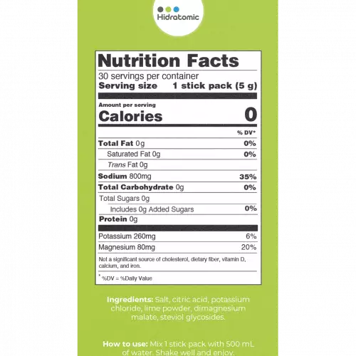 Hidratomic - Electrolyte Mix - Lemon Flavored - Zero Sugar/Zero Caffeine - No Artificial Colors.