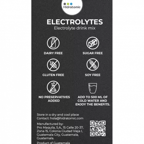 Hidratomic -Electrolyte Mix - Mix Berries Flavored - Zero Sugar/Zero Caffeine - No Artificial Colors