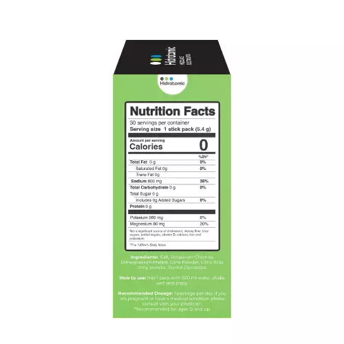 Hidratomic Electrolyte Mix - Spicy Lemon Flavored - Zero Sugar/Zero Caffeine - No Artificial Colors