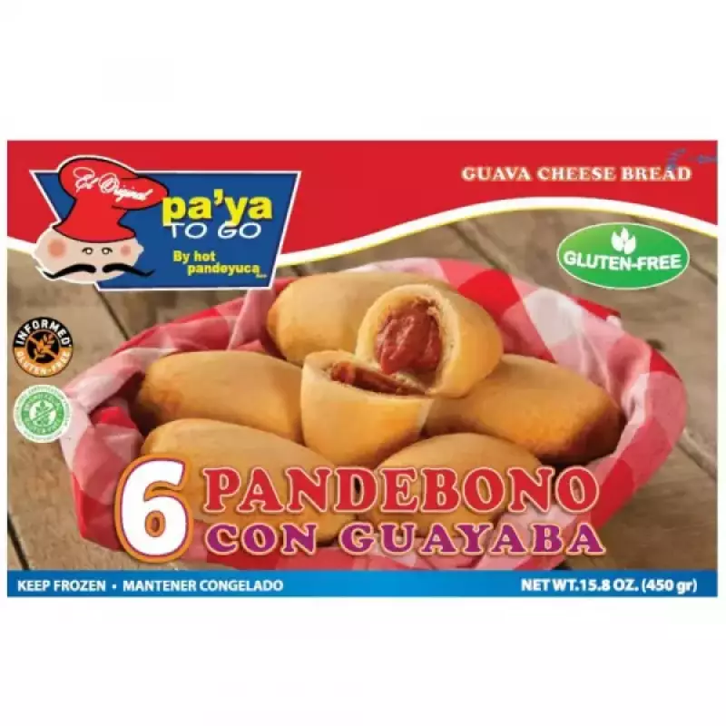 Hotpandeyuca | Pandebono Guayaba | Guava Yuca Cheese Bread   | 15.6 Oz 12x6 units  E.