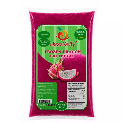 JazzDelly - Dragon Fruit (Pitahaya) Pulp - 14 oz (397 g) - 12 units