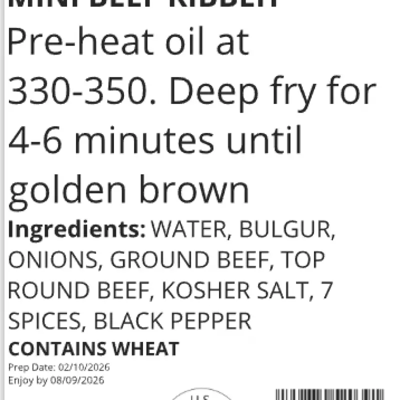 Just Kibbeh | Mini Beef Kibbeh | 40 pieces | 60 Oz per pack