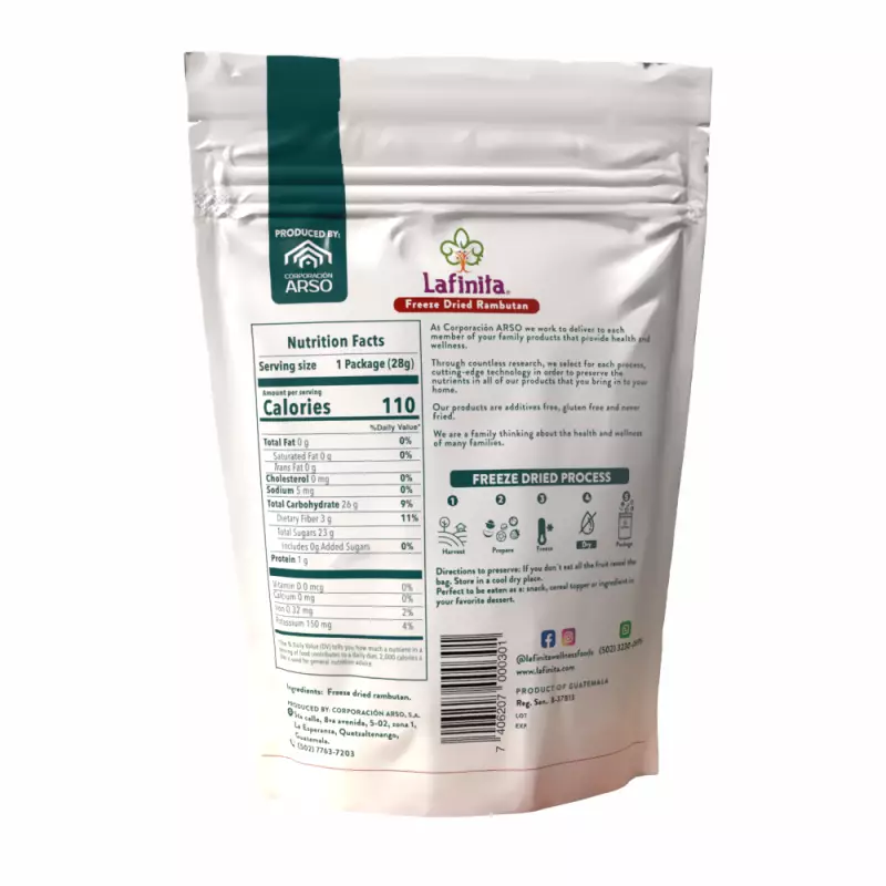 Lafinita | Freeze dried Rambutan | 1 oz