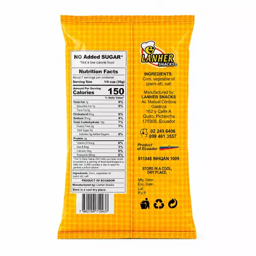 Lahner Snacks Roasted Corn Snack- 7.05 oz - Vegan - No Sugar Added E