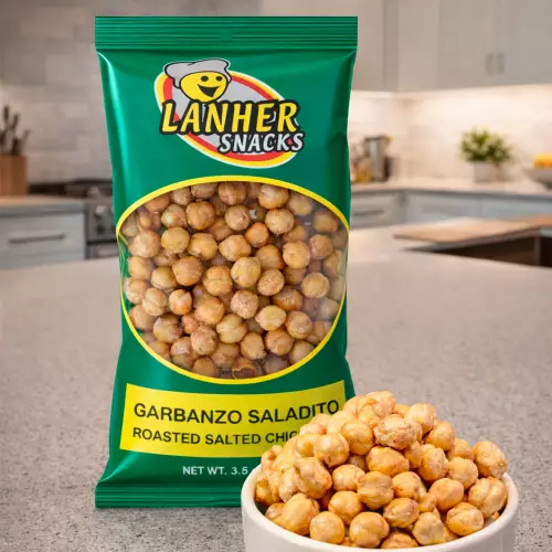 Lahner Snacks Roasted Salted Chickpeas - 3.5 oz - Vegan - No Sugar Added E